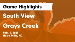 South View  vs Grays Creek  Game Highlights - Feb. 3, 2023
