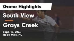 South View 	 vs Grays Creek  Game Highlights - Sept. 18, 2023