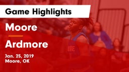 Moore  vs Ardmore  Game Highlights - Jan. 25, 2019