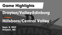 Drayton/Valley-Edinburg  vs Hillsboro/Central Valley Game Highlights - Sept. 8, 2022