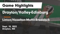 Drayton/Valley-Edinburg  vs Linton/Hazelton-Moffit-Braddock  Game Highlights - Sept. 10, 2022