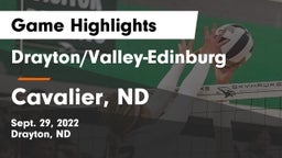 Drayton/Valley-Edinburg  vs Cavalier, ND Game Highlights - Sept. 29, 2022