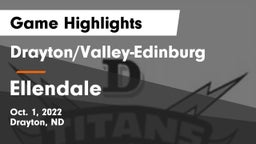 Drayton/Valley-Edinburg  vs Ellendale  Game Highlights - Oct. 1, 2022