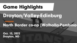 Drayton/Valley-Edinburg  vs North Border co-op [Walhalla-Pembina-Neche]  Game Highlights - Oct. 13, 2022