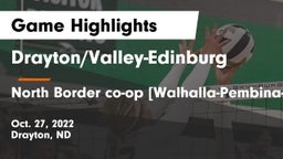 Drayton/Valley-Edinburg  vs North Border co-op [Walhalla-Pembina-Neche]  Game Highlights - Oct. 27, 2022