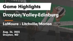 Drayton/Valley-Edinburg  vs LaMoure - Litchville/Marion Game Highlights - Aug. 26, 2023