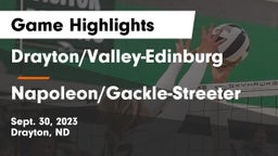 Drayton/Valley-Edinburg  vs Napoleon/Gackle-Streeter  Game Highlights - Sept. 30, 2023