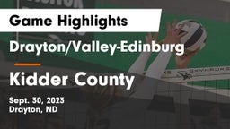 Drayton/Valley-Edinburg  vs Kidder County  Game Highlights - Sept. 30, 2023