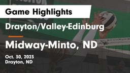Drayton/Valley-Edinburg  vs Midway-Minto, ND Game Highlights - Oct. 30, 2023