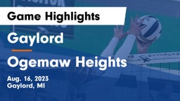 Gaylord  vs Ogemaw Heights  Game Highlights - Aug. 16, 2023