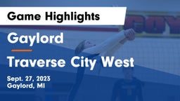 Gaylord  vs Traverse City West  Game Highlights - Sept. 27, 2023