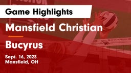 Mansfield Christian  vs Bucyrus  Game Highlights - Sept. 16, 2023