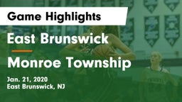 East Brunswick  vs Monroe Township  Game Highlights - Jan. 21, 2020