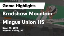 Bradshaw Mountain  vs Mingus Union HS Game Highlights - Sept. 15, 2022