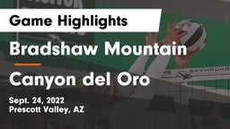 Bradshaw Mountain  vs Canyon del Oro  Game Highlights - Sept. 24, 2022