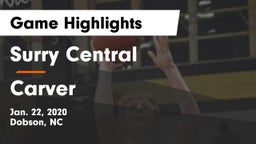 Surry Central  vs Carver  Game Highlights - Jan. 22, 2020