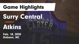 Surry Central  vs Atkins  Game Highlights - Feb. 18, 2020