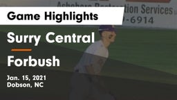 Surry Central  vs Forbush  Game Highlights - Jan. 15, 2021