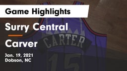 Surry Central  vs Carver  Game Highlights - Jan. 19, 2021