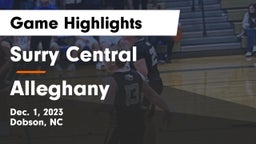 Surry Central  vs Alleghany  Game Highlights - Dec. 1, 2023