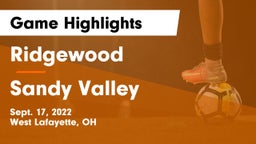 Ridgewood  vs Sandy Valley  Game Highlights - Sept. 17, 2022