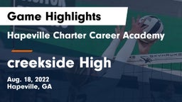 Hapeville Charter Career Academy vs creekside High Game Highlights - Aug. 18, 2022