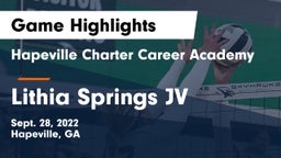 Hapeville Charter Career Academy vs Lithia Springs JV Game Highlights - Sept. 28, 2022