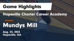 Hapeville Charter Career Academy vs Mundys Mill  Game Highlights - Aug. 24, 2023