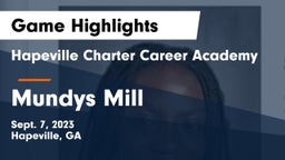 Hapeville Charter Career Academy vs Mundys Mill  Game Highlights - Sept. 7, 2023