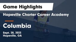 Hapeville Charter Career Academy vs Columbia  Game Highlights - Sept. 28, 2023