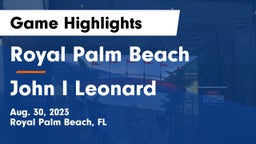 Royal Palm Beach  vs John I Leonard  Game Highlights - Aug. 30, 2023