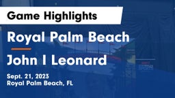 Royal Palm Beach  vs John I Leonard  Game Highlights - Sept. 21, 2023