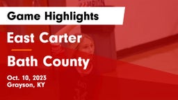 East Carter  vs Bath County  Game Highlights - Oct. 10, 2023
