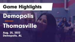 Demopolis  vs Thomasville Game Highlights - Aug. 25, 2022