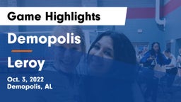 Demopolis  vs Leroy Game Highlights - Oct. 3, 2022