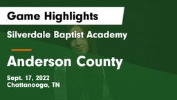 Silverdale Baptist Academy vs Anderson County  Game Highlights - Sept. 17, 2022