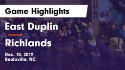 East Duplin  vs Richlands  Game Highlights - Dec. 10, 2019