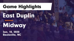 East Duplin  vs Midway  Game Highlights - Jan. 10, 2020