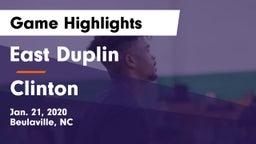 East Duplin  vs Clinton Game Highlights - Jan. 21, 2020