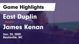 East Duplin  vs James Kenan  Game Highlights - Jan. 24, 2020