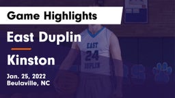 East Duplin  vs Kinston Game Highlights - Jan. 25, 2022