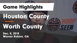 Houston County  vs Worth County  Game Highlights - Dec. 8, 2018