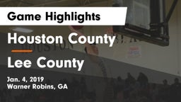 Houston County  vs Lee County  Game Highlights - Jan. 4, 2019