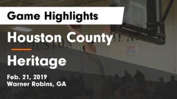 Houston County  vs Heritage Game Highlights - Feb. 21, 2019