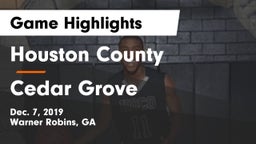 Houston County  vs Cedar Grove  Game Highlights - Dec. 7, 2019