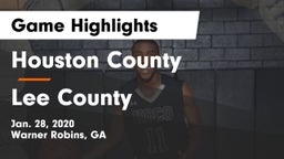 Houston County  vs Lee County  Game Highlights - Jan. 28, 2020