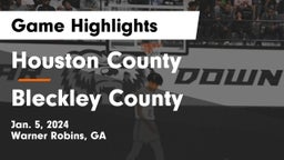 Houston County  vs Bleckley County  Game Highlights - Jan. 5, 2024