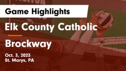 Elk County Catholic  vs Brockway Game Highlights - Oct. 3, 2023