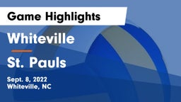Whiteville  vs St. Pauls  Game Highlights - Sept. 8, 2022