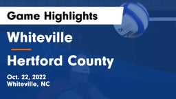 Whiteville  vs Hertford County  Game Highlights - Oct. 22, 2022